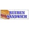 Signmission Reuben Sandwich Banner Heavy Duty 13 Oz Vinyl with Grommets B-72 Reuben Sandwich - alternate 1
